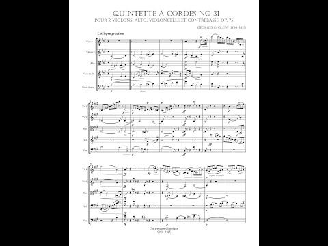Georges Onslow – String Quintet with Double Bass (no 31)