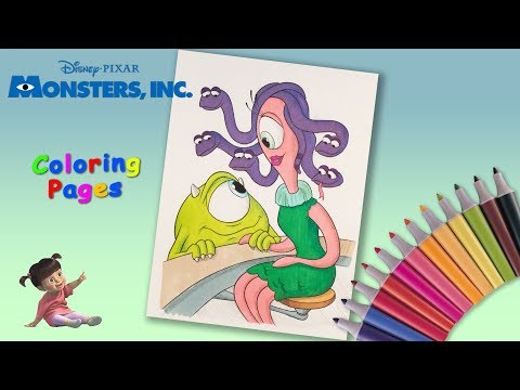 Monsters, Inc. #coloringbook #MikeWazowski and Celia. Monsters  coloring page. Video