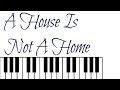 A House Is Not A Home BRIEF TUTORIAL On The BILL EVANS Style Jazz Piano College