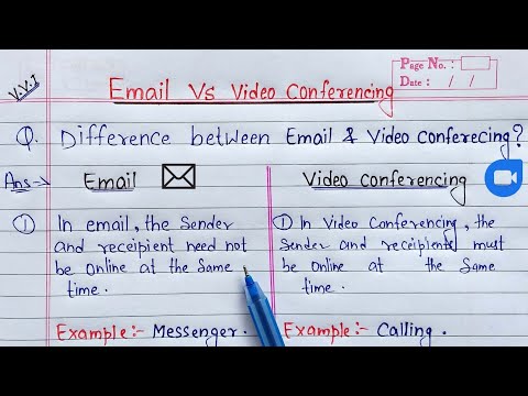 Difference between Email and Video Conferencing | Learn Coding