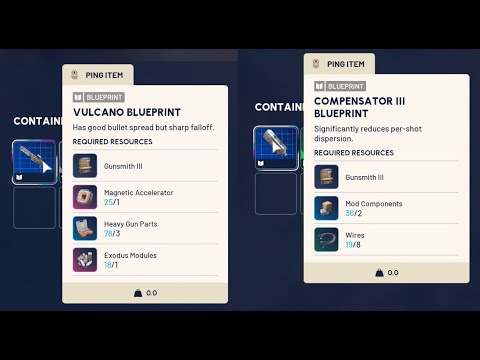 Vulcano and Compensator III Blueprints - Hidden Bunker Arc Raiders