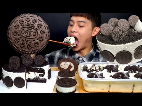 ASMR 오레오 파뤼🥳 아이스박스파티팩 오레오케이크 오레오아이스크림 먹방~!! Oreo Party🎊 Ice Box Party Pack Oreo Cake MuKBang~!!