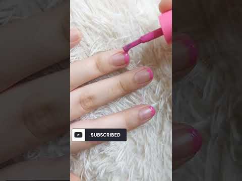 French nail hack | satisfying nails 💅 #shorts #nailart #nails #viral #trending #ytshorts #tiktok