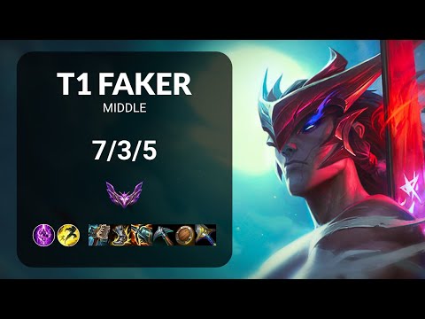 T1 Faker Yone vs Anivia MIDDLE - KR  Patch 13.24