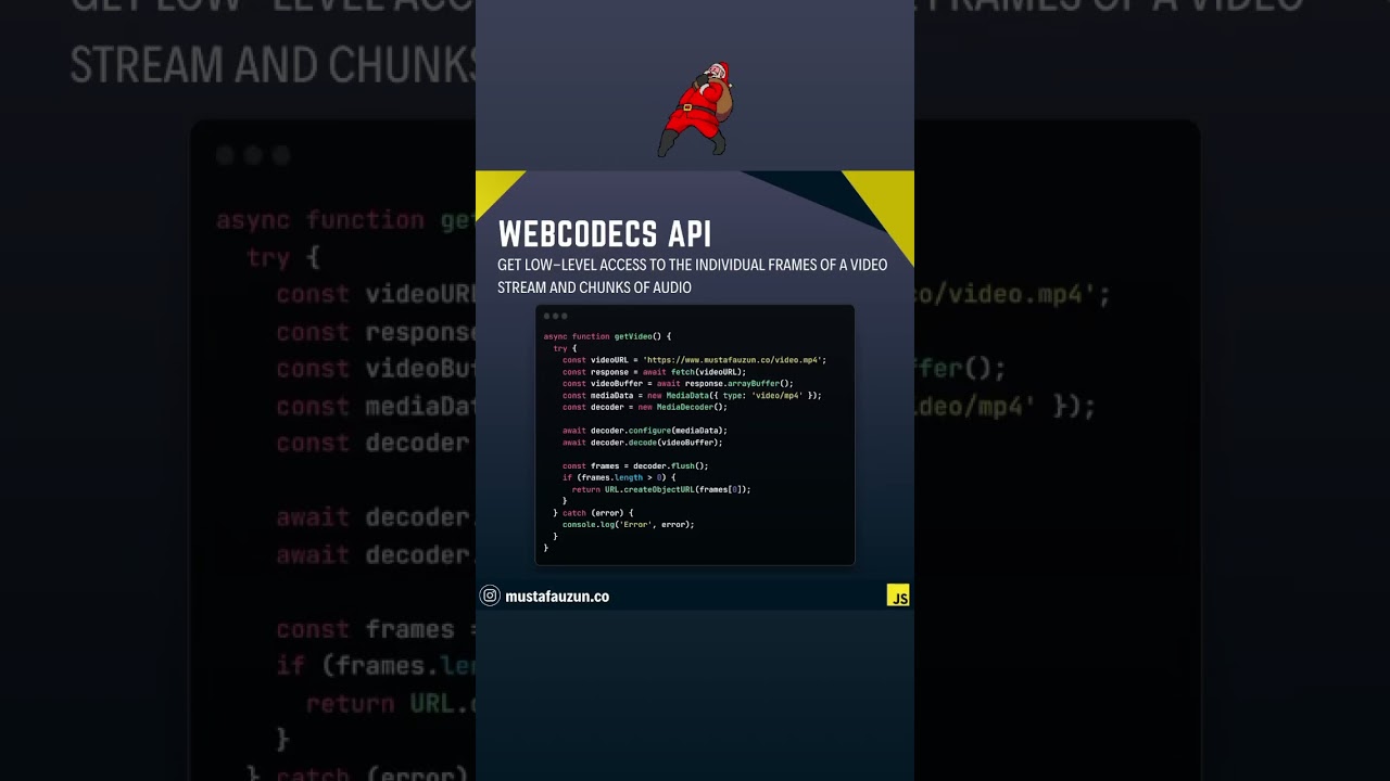Javascript, WebCodecs API #javascript