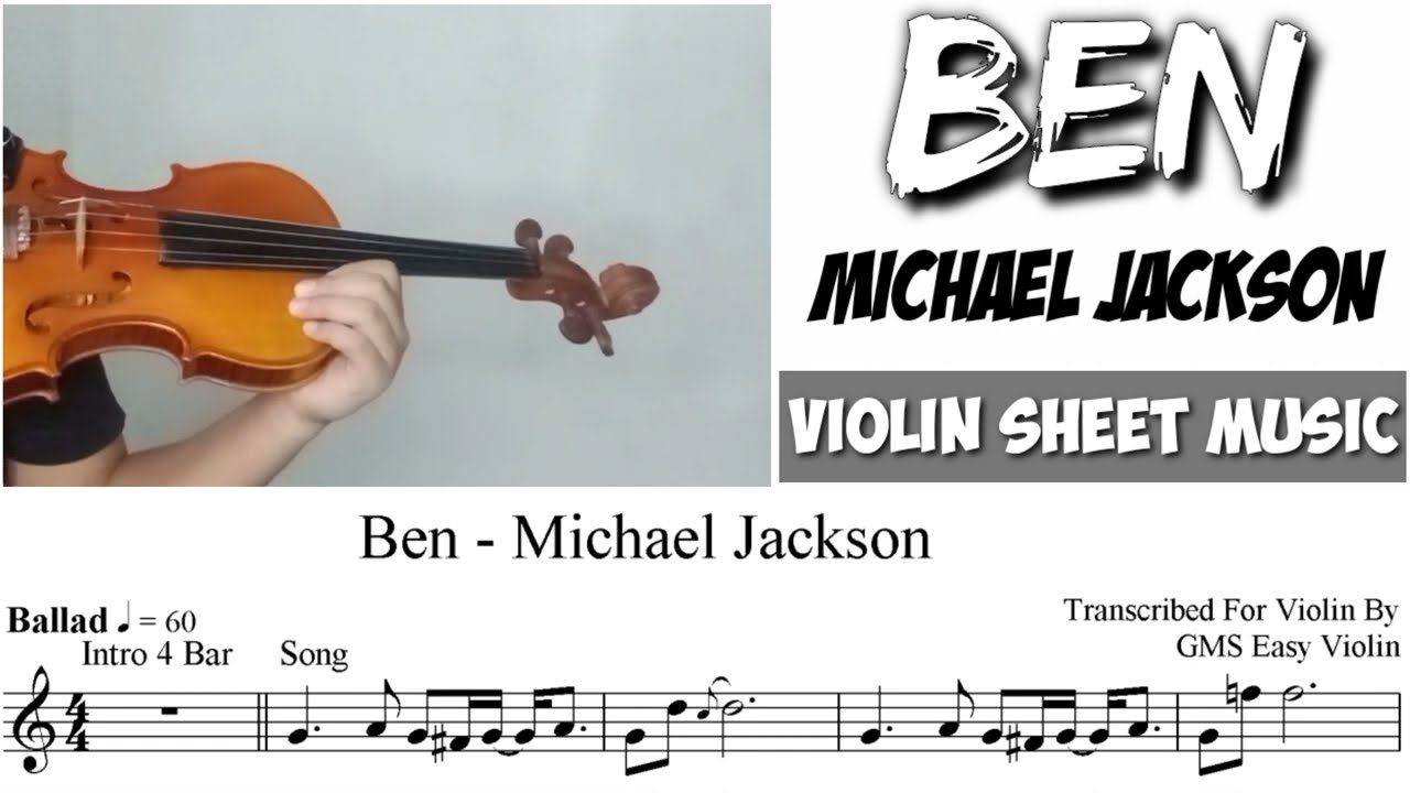 Free Sheet || Ben - Michael Jackson || Violin Sheet Music