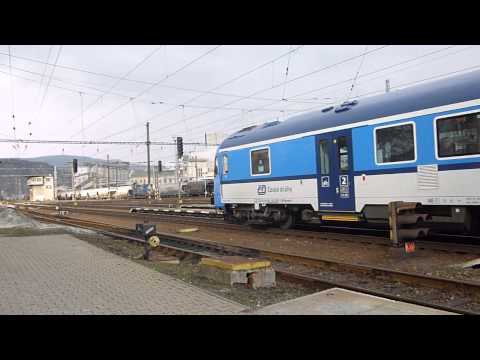 ČD 163.079 - Příjezd vlaku Os 6457 - Ústí nad Labem-Střekov, 21.3.2013