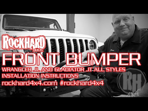 Wrangler JL and Gladiator JT Front Bumpers All Styles - Install Video Instructions by Rock Hard 4x4
