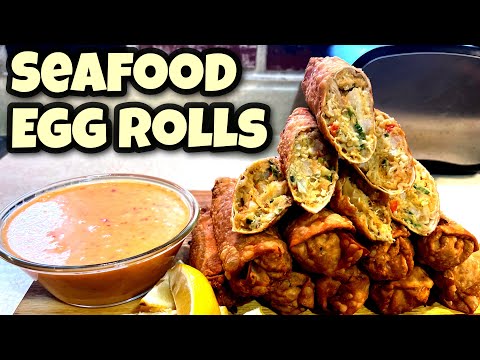 Seafood Egg Rolls & Bang Bang Sauce Recipe - DELICIOUS and EASY!