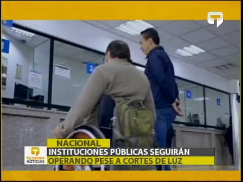 Instituciones públicas seguirán operando pese a cortes de luz