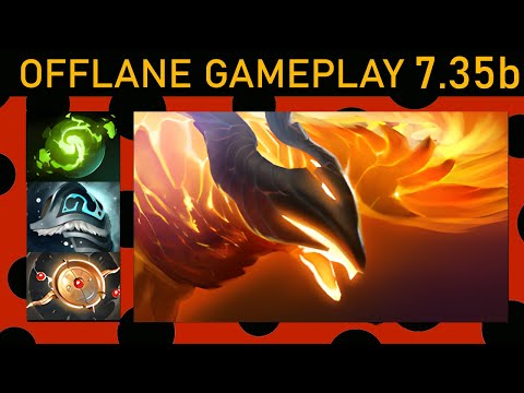 ✨New patch 7.35b Phoenix 76% Kill participation! Offlane Gameplay - Dota 2 High MMR