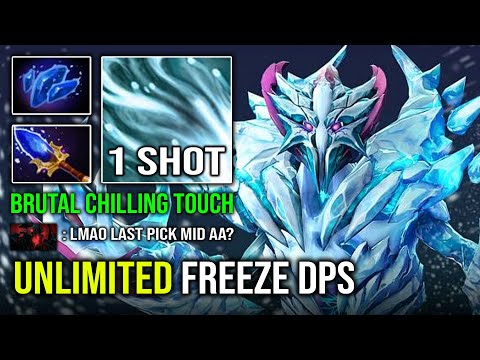 UNLIMITED FREEZE DPS Solo Mid Against SF First Item Scepter Brutal Chilling Touch AA Dota 2