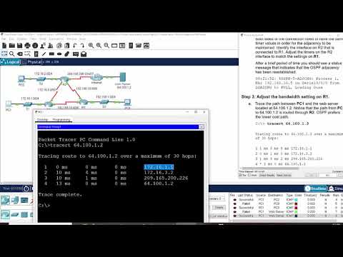 2.4.11 Packet Tracer  - Modify Single Area OSPFv2