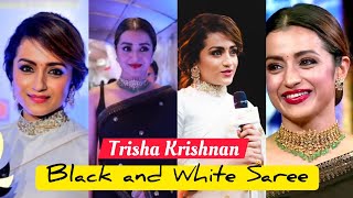 Trisha krishnan || Black and white saree😍 | Alago alagu