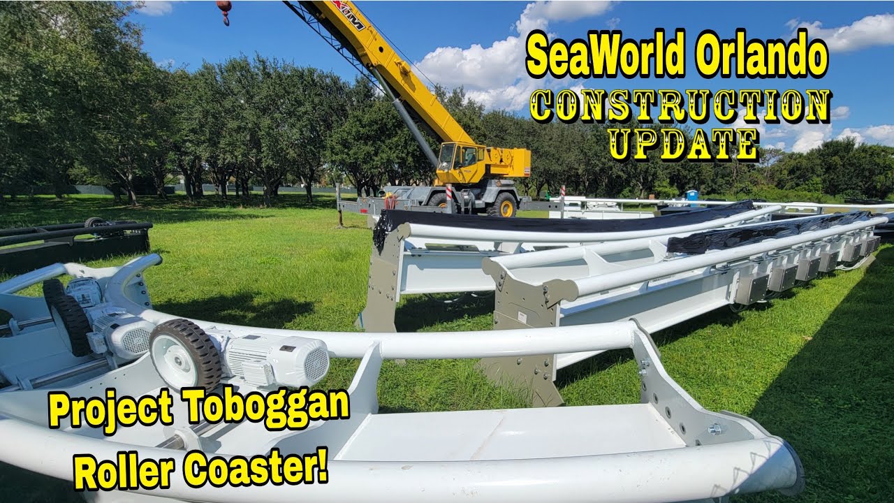 SeaWorld Orlando | Project Toboggan Roller Coaster | Construction Update 8.13.23