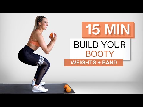 15 min BUILD YOUR BOOTY WORKOUT | Dumbbells and Booty Band