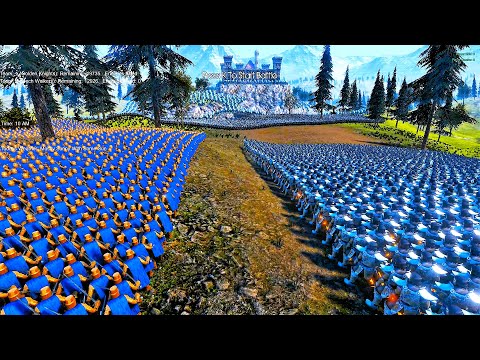 20K Golden Knights and Soul Tyrants Epic Siege SCI-FI Castle - Ultimate Epic Battle Simulator UEBS