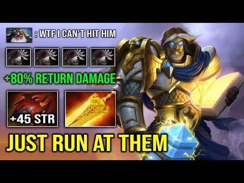 Just Run At Them For Easy MMR +80% Return Damage 1v5 OP Radiance Heart Omniknight Dota 2