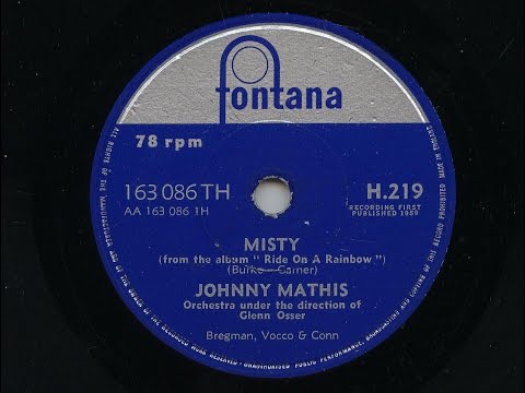 Johnny Mathis 'Misty' 1959 78 rpm