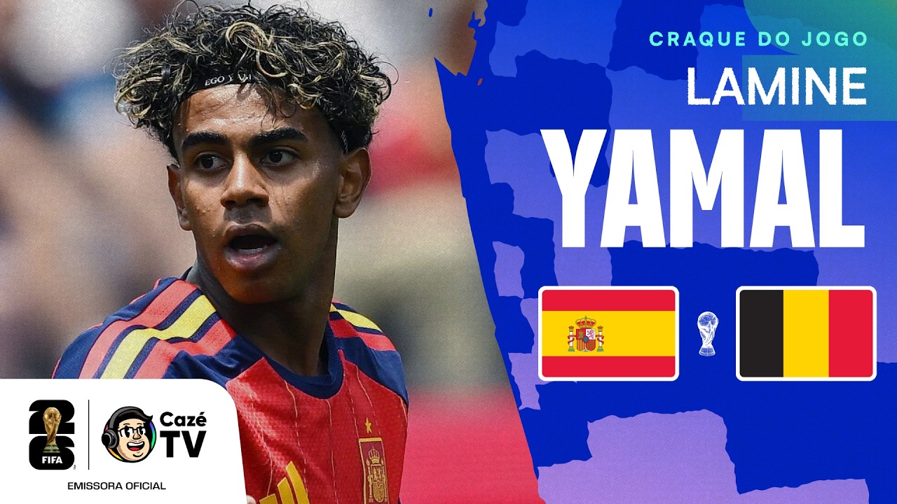 AGORA É ELE CONTRA MBAPPÉ! TODOS OS LANCES DE LAMINE YAMAL EM ESPANHA X BÉLGICA | COPA DO MUNDO