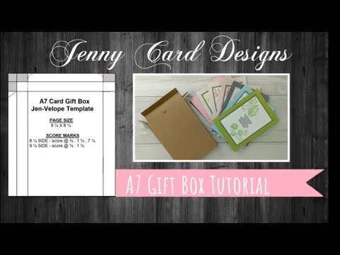 Cómo hacer una caja para tarjetas de regalo tamaño A7 | Tutoriales de plantillas de Jenny Card De...