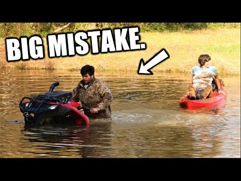 INSANE Kayaking with FOUR WHEELER!