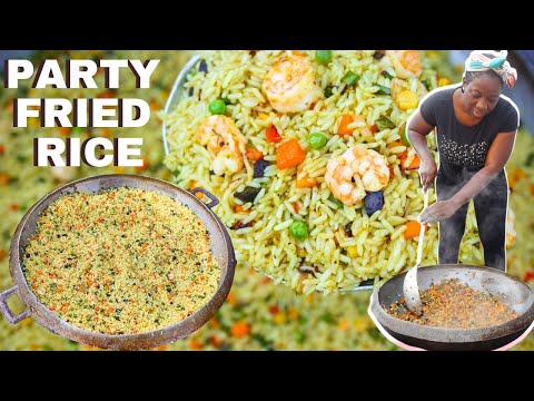 NIGERIAN FRIED RICE FOR PARTIES | DOES NOT SPOIL! | BULK COOKING!