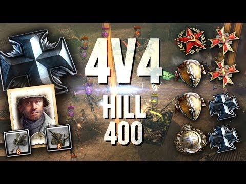 FORTIFY THE HILL: In-House Chaos [4v4] [OKW] [Hill 400] — Full Match of Company of Heroes 2