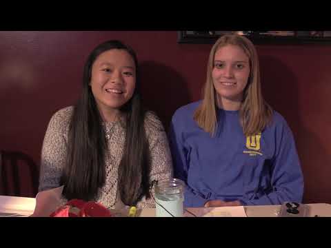 Andreana Huynh (biochemistry freshman) and Hannah Havemeier (psychology freshman)