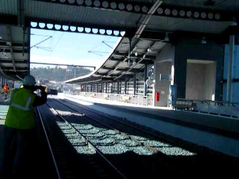 ESTAÇÃO DE TROFA, A NOVA , CHEGADA DO PRIMEIRO COMBOIO EM MARCHA