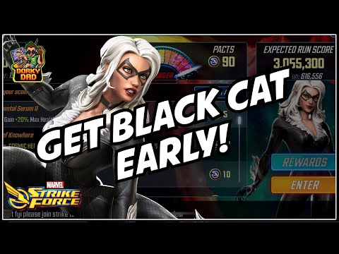Unlock Black Cat Super Early! | Huge Gimic Cheat Code! | What's Needed To Max? | Marvel Strike Force