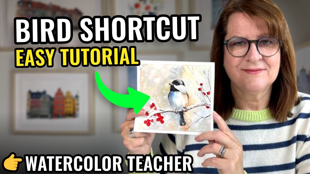 Realistic Bird in Watercolor (No Feathers!) | Chickadee)