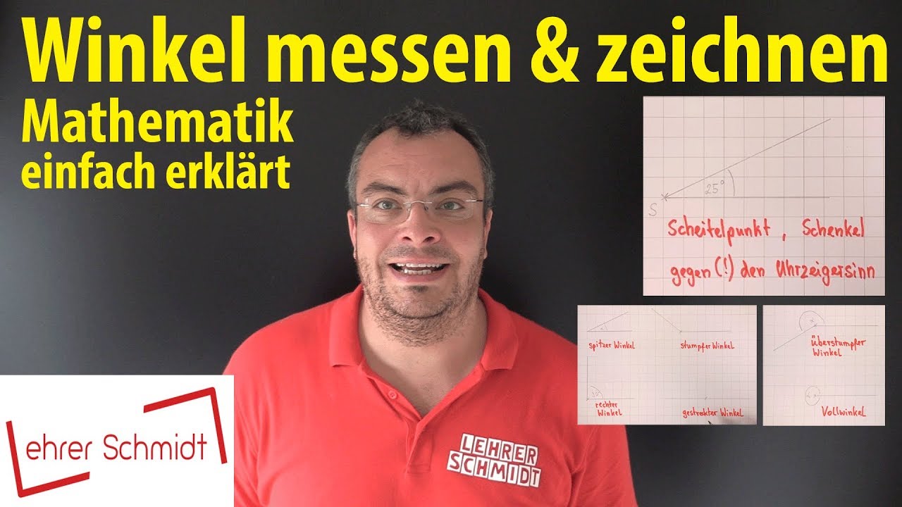 Measuring angles & drawing angles - simply explained | Lehrerschmidt - simply explained!