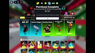 Roblox rivals getting the Ak-47 skin on assault rifle