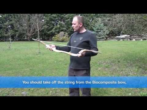 Grózer Csaba - How to put on and take off the string on the Biocomposite bows.