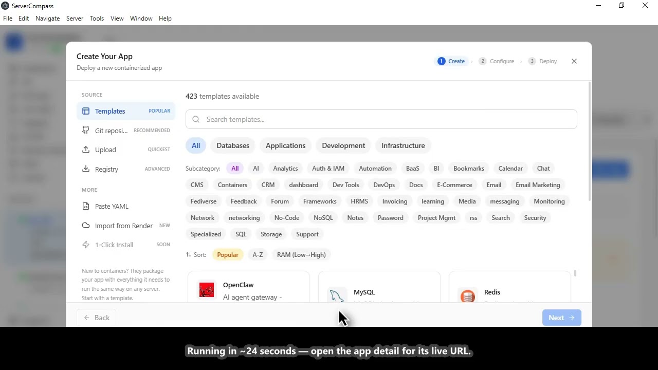 Deploy Docker Stacks in One Click (400+ App Templates)