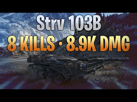 Strv 103B - Great Comeback (8 Kills - 8.9k Dmg)