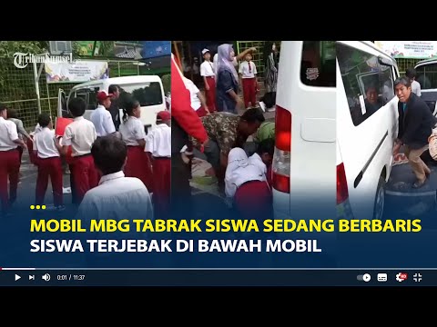 Mobil MBG Tabrak Siswa SD yang Sedang Berbaris, Nerobos Masuk ke Lapangan Upacara