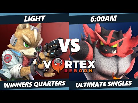 Vortex Legends 3 Winners Quarters - Light (Fox) Vs. 6:00AM (Incineroar) SSBU Ultimate Tournament