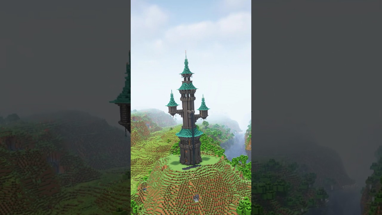 fantasy wizard tower minecraft timelapse & tutorial #minecraft