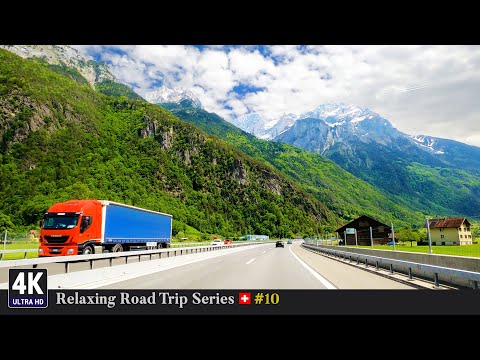 Relaxing Road Trip Series in Switzerland 🇨🇭 Ep#10 - Epic Drive From Flüelen To Andermatt OberalpPass