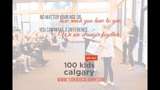 Kids Helping Kids 100 Kids Who Care Calgary