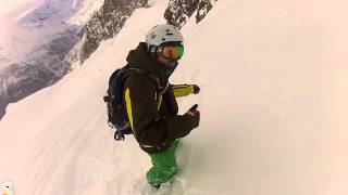 preview picture of video '#Freeride Roccette 18.01.2015 @Monte Moro, Macugnaga #snowboard #ski'