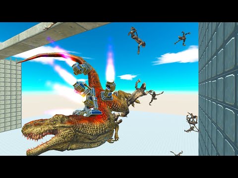 TURBOSAUR REX vs FANTASY UNITS Animal Revolt Battle Simulator arbs 🦕