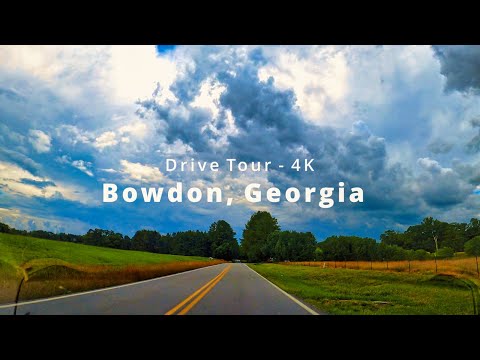 Driving Throughout Bowdon, Georgia - Tour - 4K