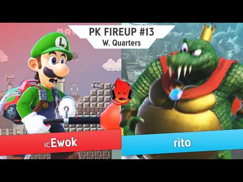 Ewok (Luigi) vs Rito (King K Rool, Bowser) - PK Fireup #13 Winners Quarter Finals