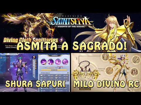 ASMITA A SAGRADO! MILO DIVINO RC! CAMBIO A SHURA SAPURI! WOOOOWW! Saint Seiya Awakening
