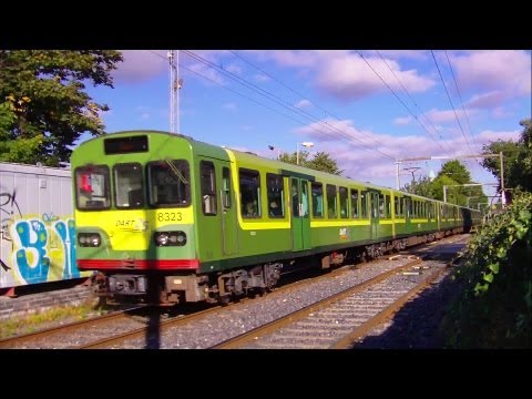 Merrion Gates Level Crossing - 2 x 8300 Class Dart Trains