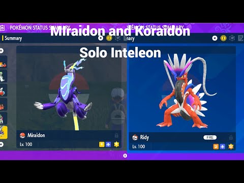MIRAIDON AND KORAIDON SOLO INTELEON! EASY 7 STAR RAID!