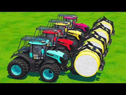 HARVESTING AND TRANSPORT COTTON WITH JCB TRACTORS - Farming Simulator 2022